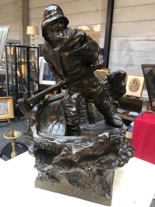 Sculpture en bronze de M.Maignan, signée sur la basepatine médaille, dim: 50cmx32cm